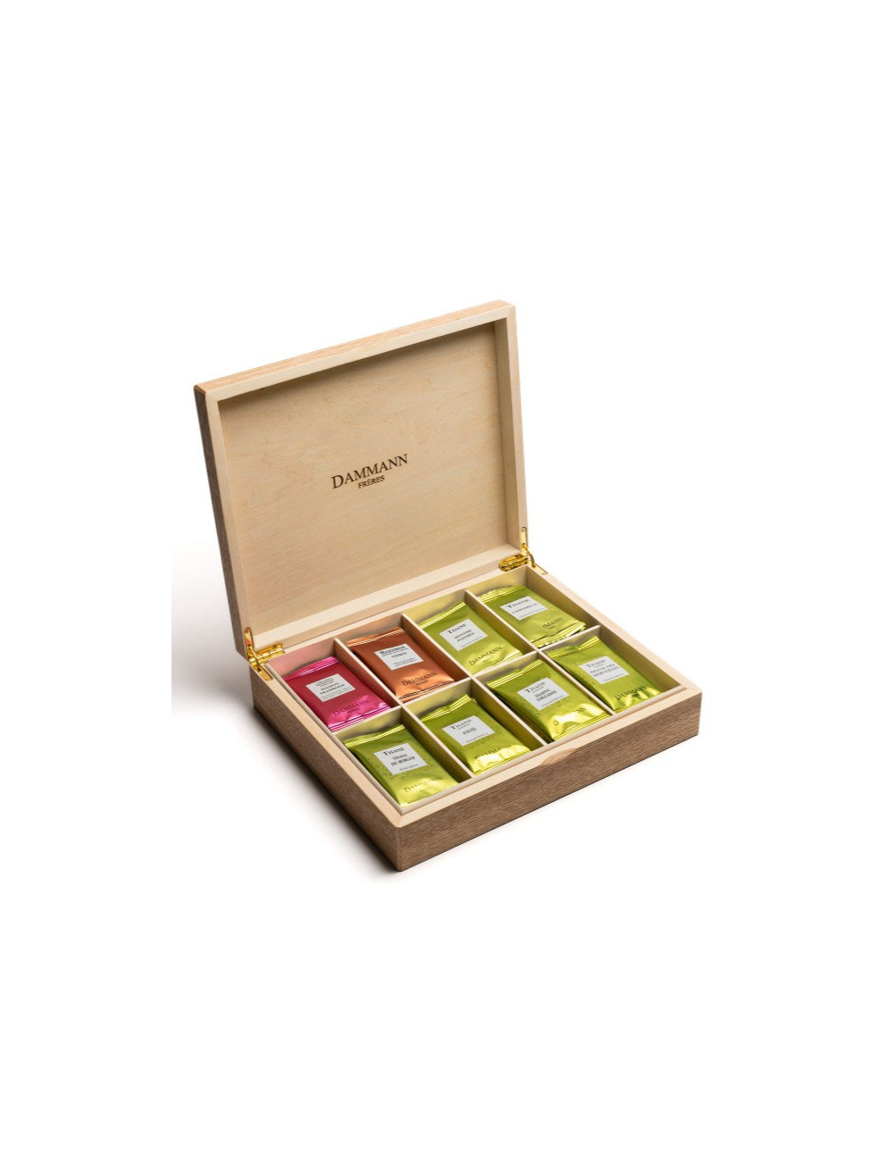 Coffret de thés en bois 48 sachets cristal - Dammann Frères - Dammann frères