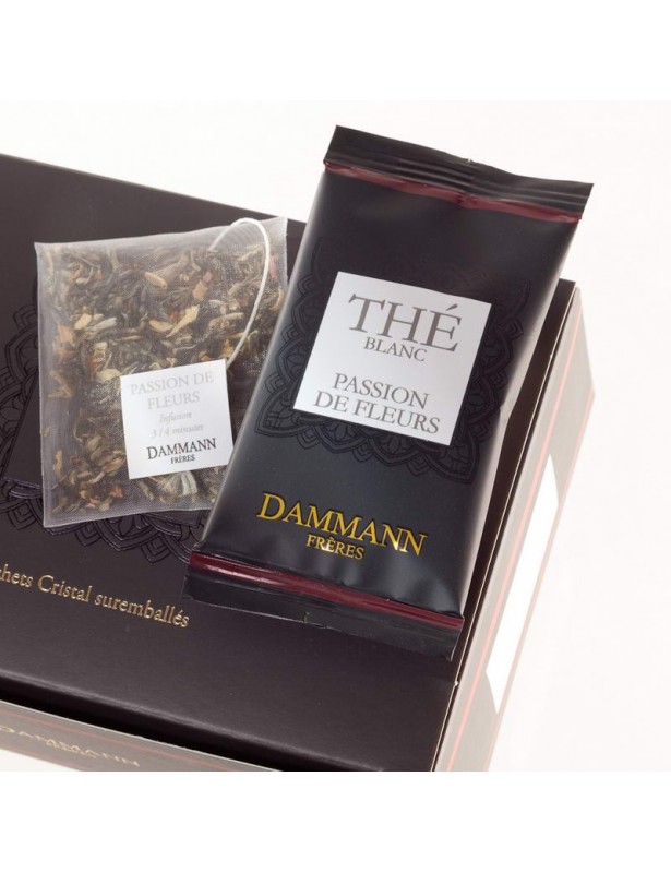 Coffret de thés en bois 48 sachets cristal - Dammann Frères - Dammann frères