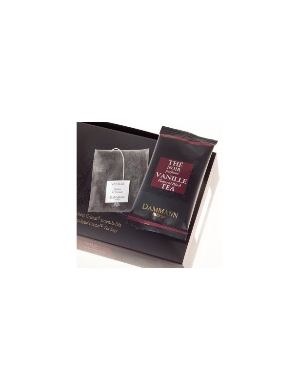 Coffret à Thés en bois noir 48 sachets cristal suremballés Dammann