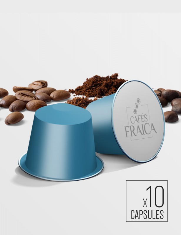 Capsules aluminium compatibles Nespresso® par 10 Azzuro-Decaféiné