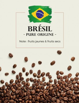 Café grain bio 100% arabica – Origine Brésil