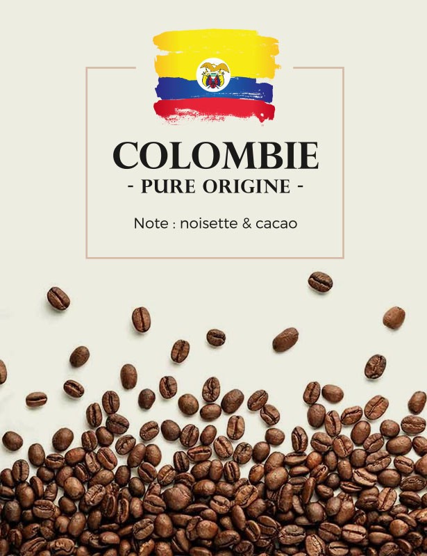 Café Grains Colombie Pur Arabica 1kg Destination