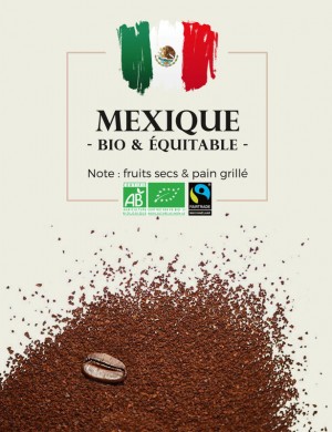 Café en Grains Pur Origine Mexique Corsé Équitable et Bio En Vrac